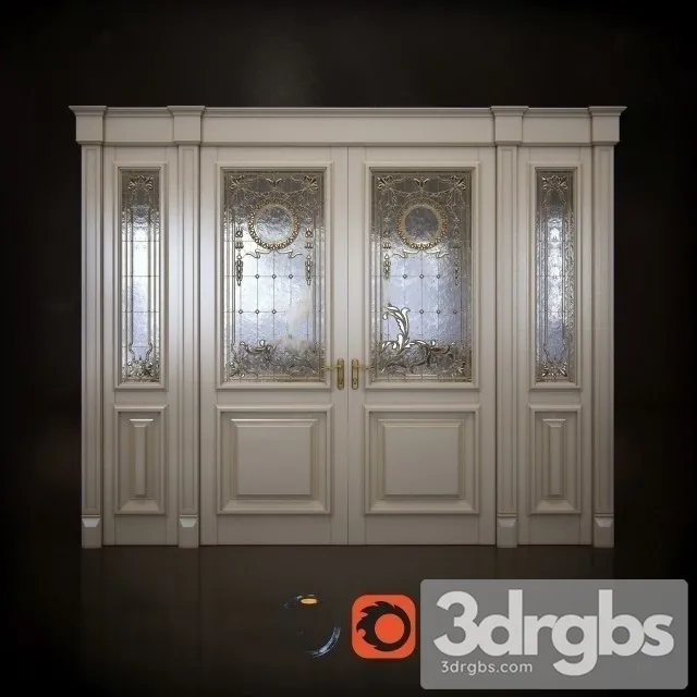 White Classic Door 3D Model Download
