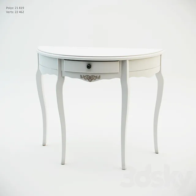 White console table _ ST9224 3DModel