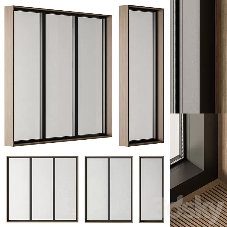 White Frame – Windows Set 19 3D Model Free Download
