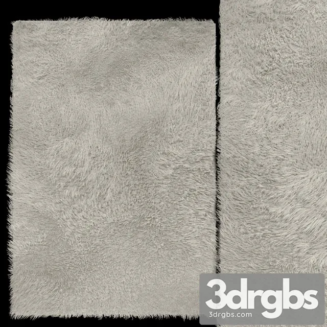 White Fur Rug 3D Model Download