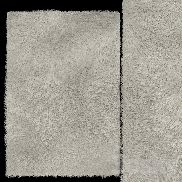 White fur rug 3D Model White fur rug 3D Model