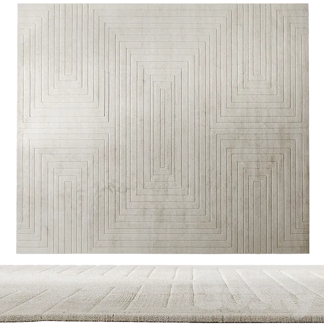 White Garden Rug by Rug’Society 3D Model