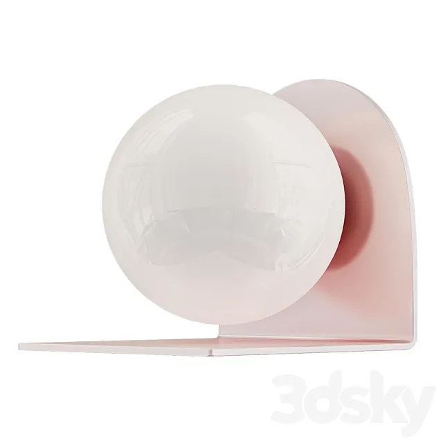 White globe 3D Model White globe 3D Model