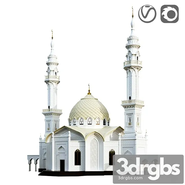 White mosque 3D Model Download
