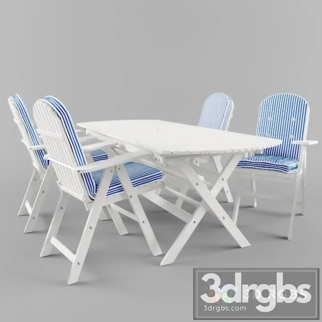 White Outdoor Funiture 3D Model Download