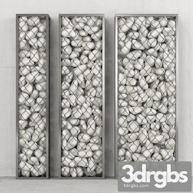 White pebble gabions 3D Model Download White pebble gabions 3D Model Download