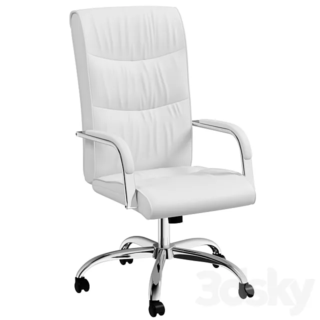 White Presidente Hooz Office Chair 3D Model White Presidente Hooz Office Chair 3D Model