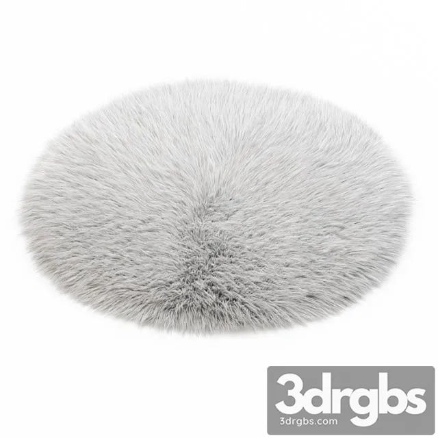 White round carpet fur 3D Model Download