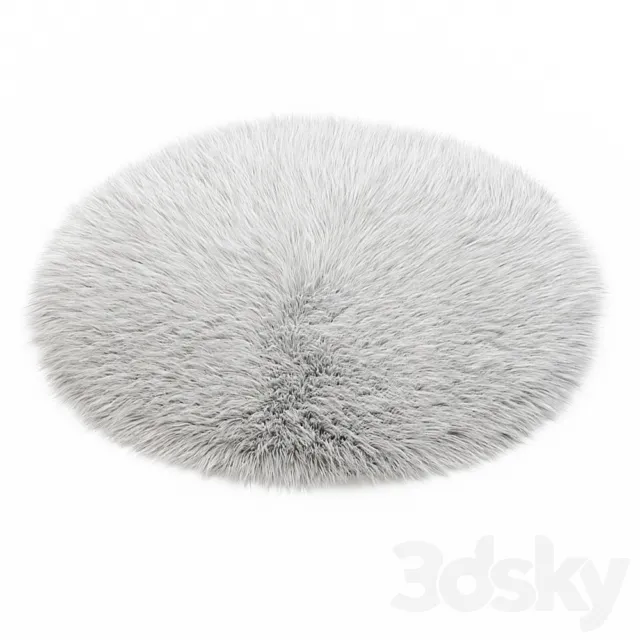 White round carpet fur 3DModel