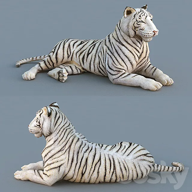 White Tiger 3D Model