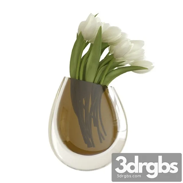 White Tulips In A Vase 1 3D Model Download White Tulips In A Vase 1 3D Model Download
