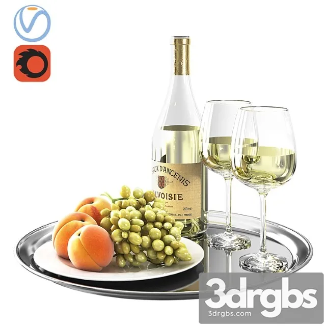 White wine 3D Model Download