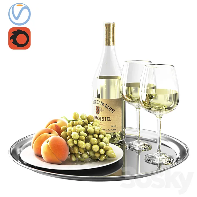 White Wine 3D Model
