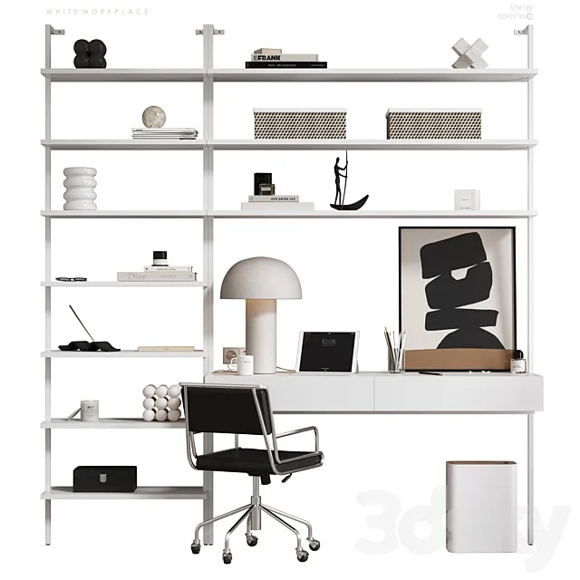 white workplace 3DModel