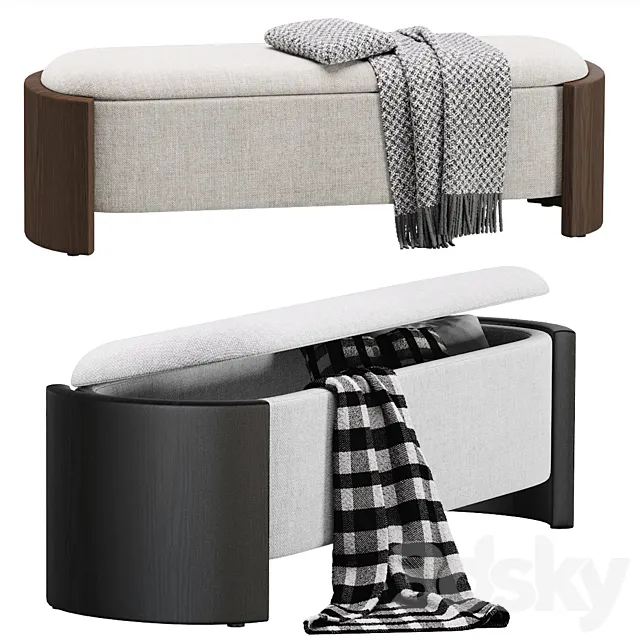 Whitney Storage Bench by West Elm 3D Model Whitney Storage Bench by West Elm 3D Model