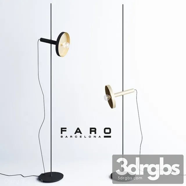 Whizz Satin Gold Black Portable Lamp 3D Model Download