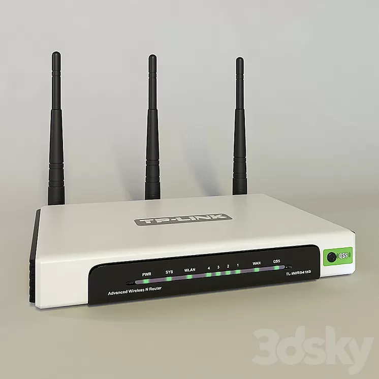 Wi-Fi Router TP-LINK 3D Model