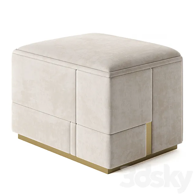 Wicked pouffe 3D Model Wicked pouffe 3D Model