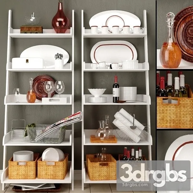 Wicker Baskets 3D Model Download