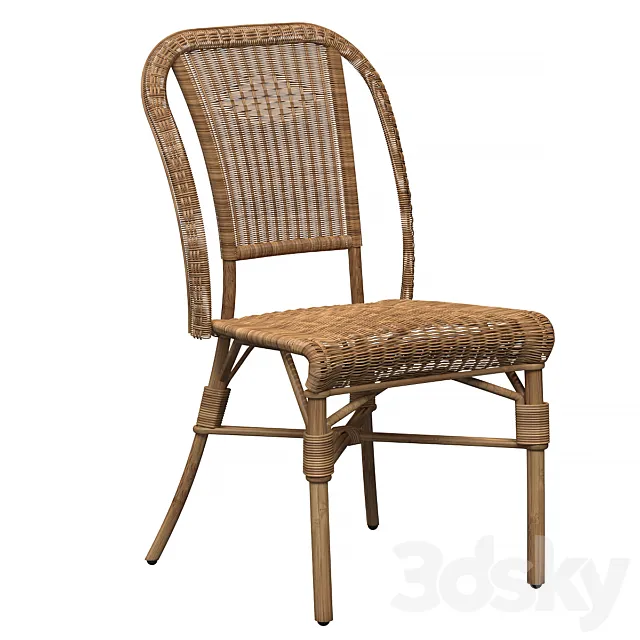 Wicker chair Albertine by KOK 3D Model Wicker chair Albertine by KOK 3D Model