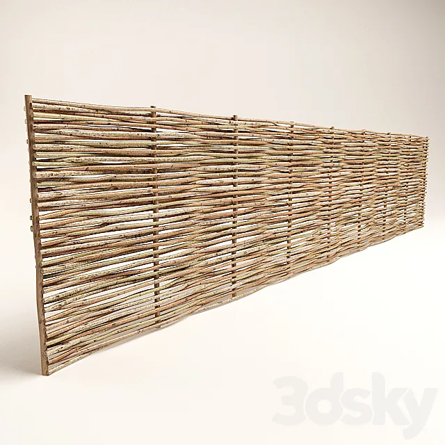 Wicker fence 3DModel Wicker fence 3DModel