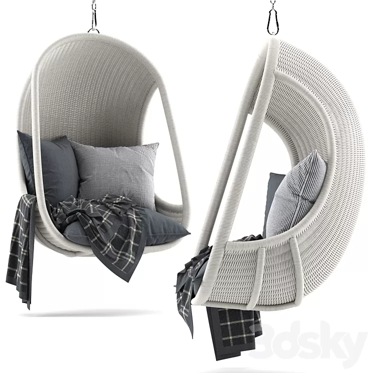 Wicker Hanging Chair Rh 3D Model Wicker Hanging Chair Rh 3D Model