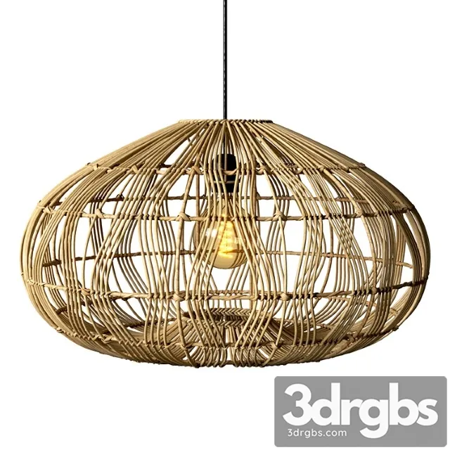 Wicker Lamp Manila Yara 3D Model Download