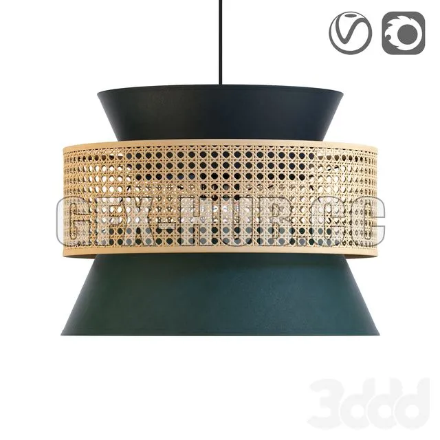 Wicker lampshade for DOLKIE chandelier 3D Model Wicker lampshade for DOLKIE chandelier 3D Model
