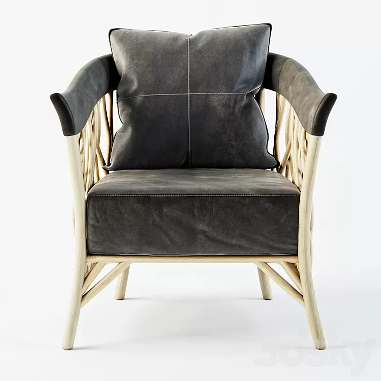 Wicker Lounge Chair 3D Model
