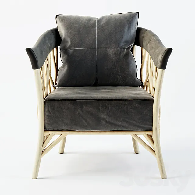 Wicker Lounge Chair 3DModel
