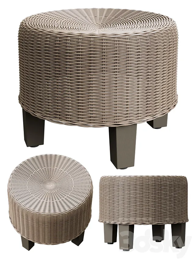 Wicker ottoman Ikea Sky 3DModel Wicker ottoman Ikea Sky 3DModel