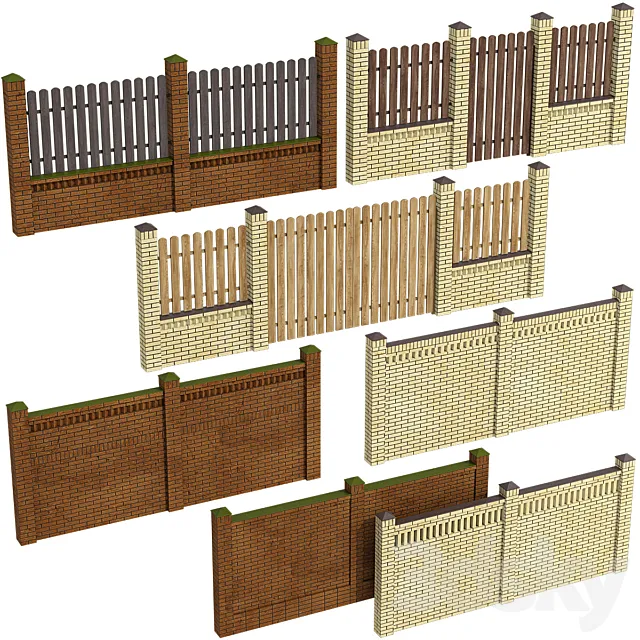 Wicket gate fence 3D Model Wicket gate fence 3D Model