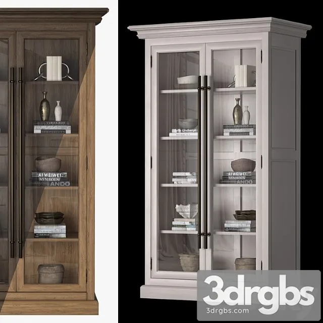 Wide cabinet 20th c. 2door 3D Model Download