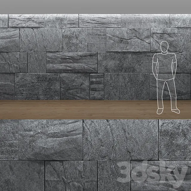 wild stone wall # 3 3D Model wild stone wall # 3 3D Model