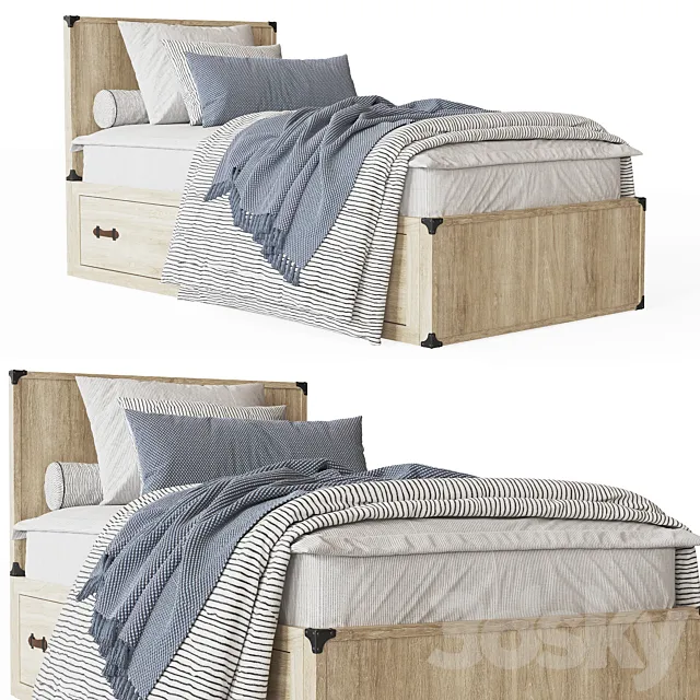 WILKES TRUNK STORAGE BED 3D Model WILKES TRUNK STORAGE BED 3D Model