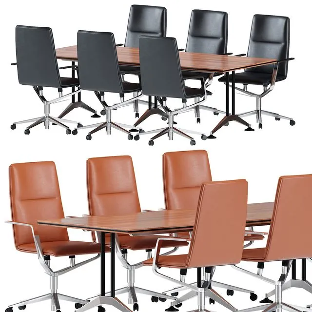 Wilkhahn logon table & sola chair 3D Model