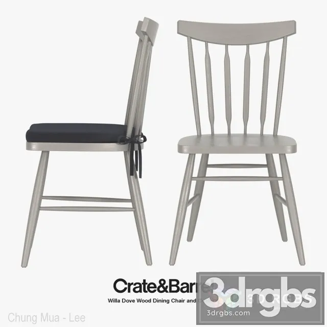 Willa Dove Wood Dining Chair 3D Model Download Willa Dove Wood Dining Chair 3D Model Download