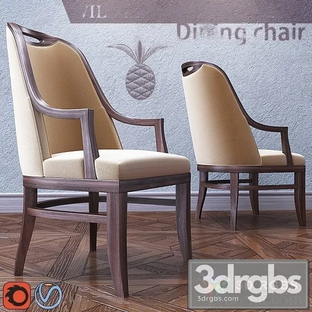 Williams Sohoma Dining Chair 3D Model Download Williams Sohoma Dining Chair 3D Model Download