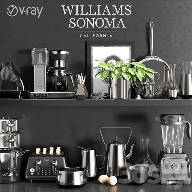 Williams Sonoma Chrome Set 3DModel