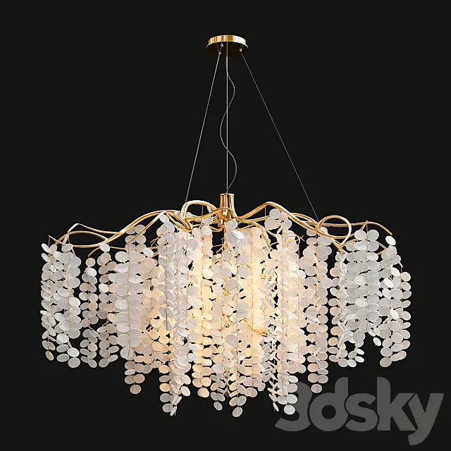 Willow cascading chandelier 3D Model Willow cascading chandelier 3D Model
