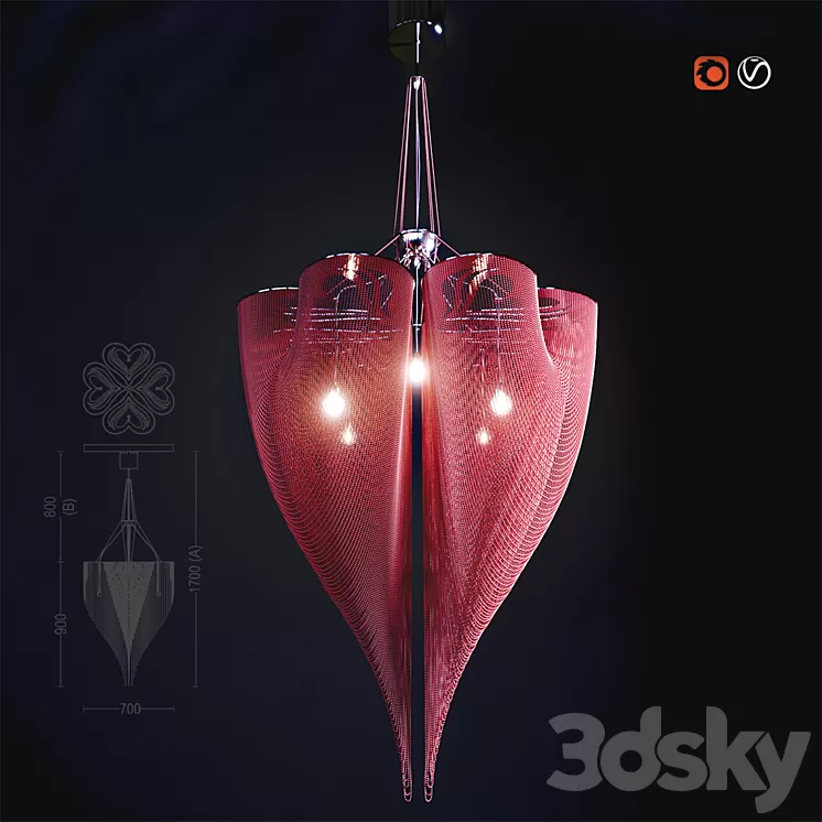 Willowlamp – Biglove Clover -2018 3D Model Willowlamp – Biglove Clover -2018 3D Model