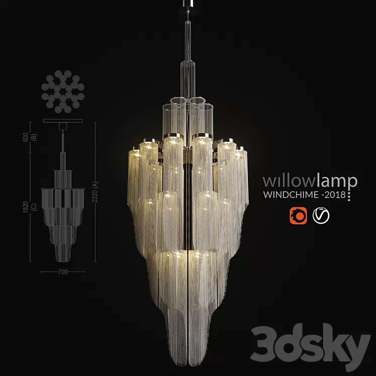 Willowlamp – Windchime -2018 3D Model Willowlamp – Windchime -2018 3D Model