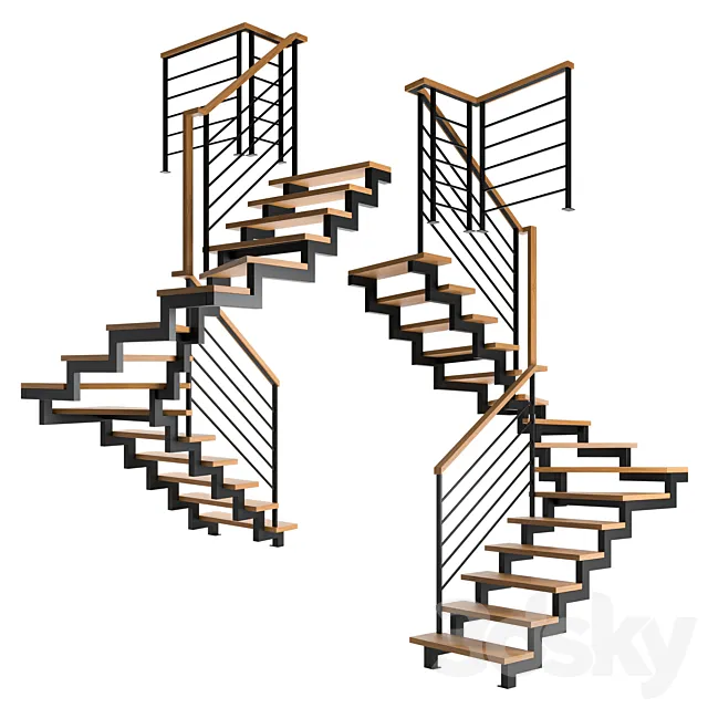 Winder stairs 3D Model