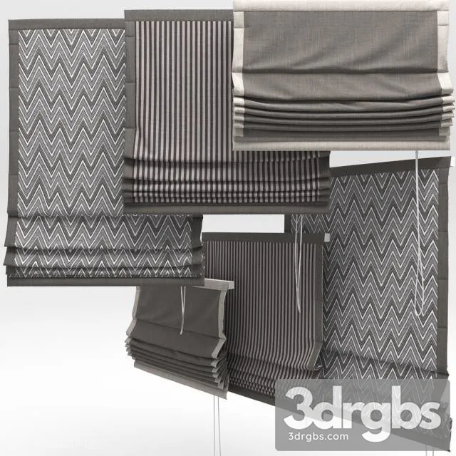 Window Curtain Fabric 02 3D Model Download