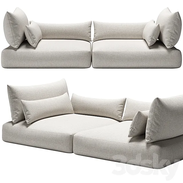 Window Seat Cushion Set 3 3D Model Window Seat Cushion Set 3 3D Model