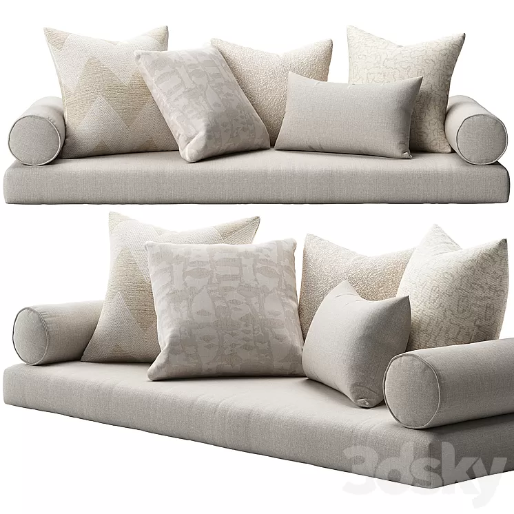 Window Seat Cushion Set 3D Model Free Download Window Seat Cushion Set 3D Model Free Download