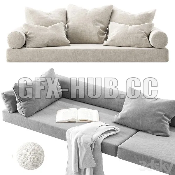 Window Seat Pillows Set 01 3D Model Window Seat Pillows Set 01 3D Model