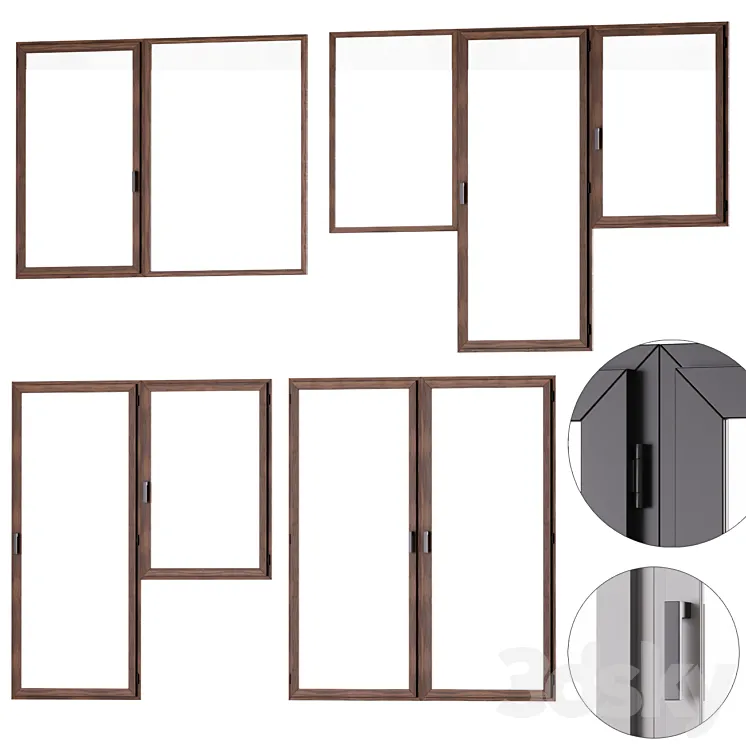 Window set 03 3D Model Free Download