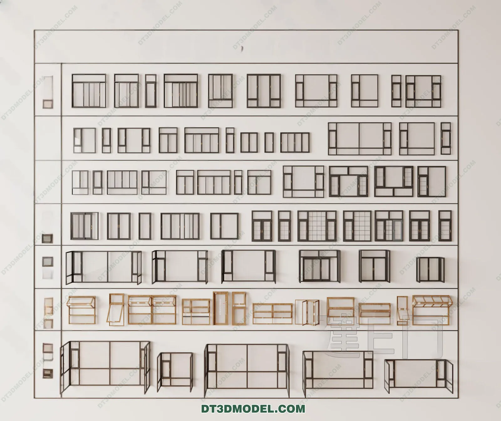 Windows 3D Blocks – 3D Model – 005 – VRAY Windows 3D Blocks – 3D Model – 005 – VRAY