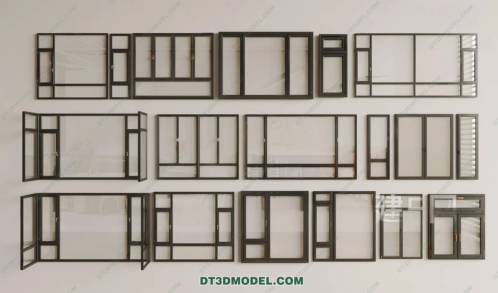 Windows 3D Blocks – 3D Model – 010 – VRAY